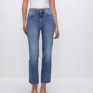 GOOD AMERICAN GOOD LEGS STRAIGHT MID-RISE DENIM JEANS 8 / 29 CASUAL CONTEMPORARY